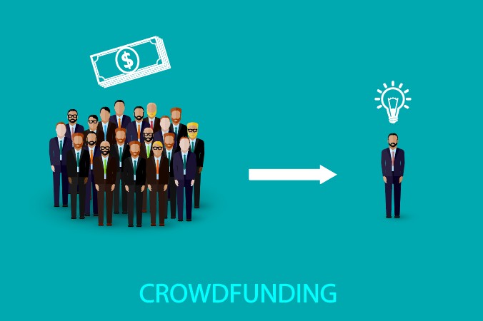 Crowdfunding: zu deutsch "Schwarmfinanzierung" genannt ist eine mögliche Art der Finanzierung von Startups. (#2)