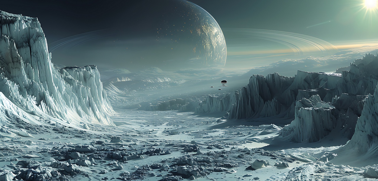 Der geheimnisvolle Uranus-Mond Miranda: Ein faszinierendes Objekt mit einer komplexen geologischen Geschichte, entdeckt durch Voyager 2. (Foto: AdobeStock_835590974 HaiderShah)